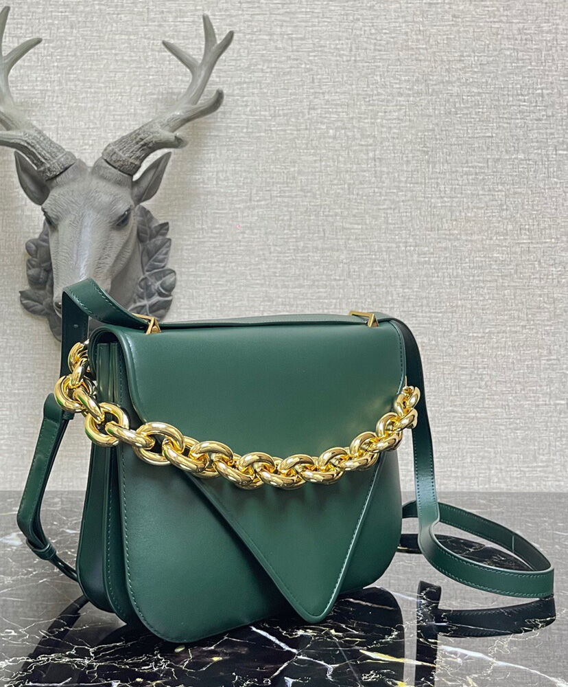 Bottega Veneta Mount Leather Envelope Bag Green